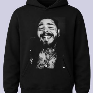 Post Malone BW Hoodie — Black & White Graphic Edition