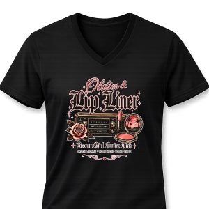 Oldies & Lip Liner by Angelina™ Women's V-Neck Tee