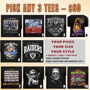 PICK ANY 3 TEES — $60